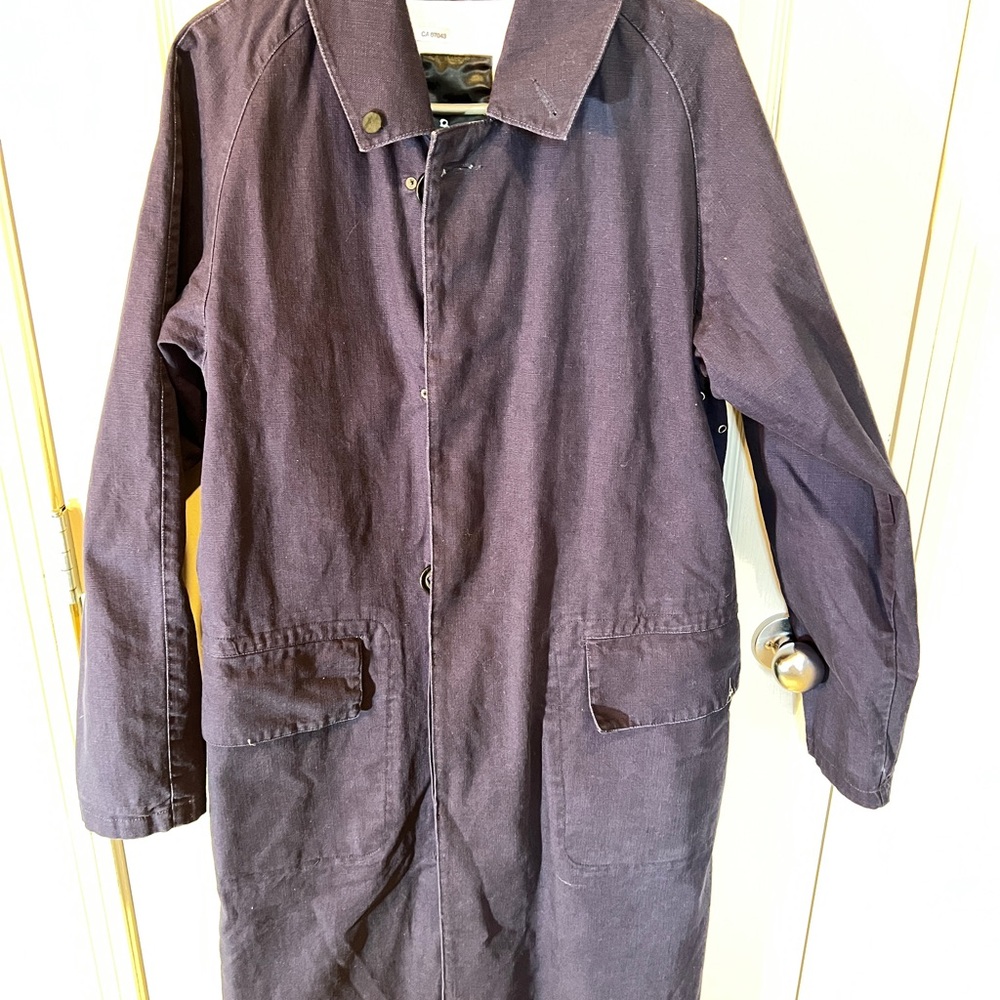 Denham Jeans Dark Blue Trench Coat